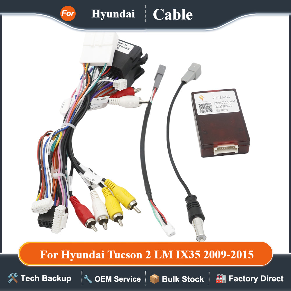 Android Car Radio Canbus Box Decoder HY-SS-04 for Hyundai Tucson 2 LM IX35 2009-2015 Wiring Harness Adapter Power Cable