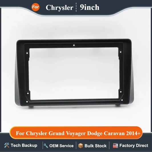For Chrysler Grand Voyager Dodge Caravan 2014+ Car Radio Android MP5 Player Stereo Casing Frame 2Din Head Unit Fascia Dash Panel