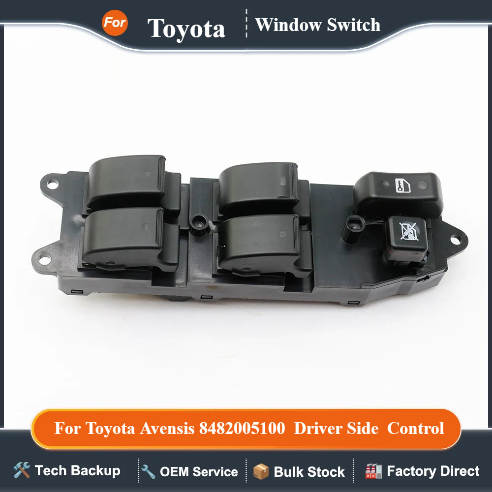 Malcayang 84820-0F030 New Power Window Switch For Toyota Avensis 8482005100  Driver Side  Control