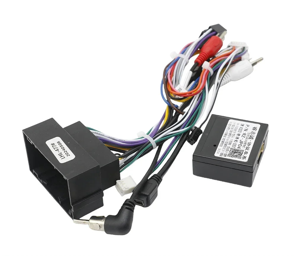 Car 16pin Android Wiring Harness USB Cable With Canbus For Jeep Cherokee 15~19/Compass 2017+/Wrangler/Renegade/Fiat 500