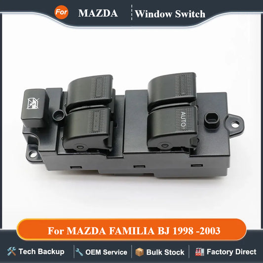 NEVOSA B27A-66-350 For MAZDA FAMILIA BJ 1998 1999 2000 2001-2003 Power Window Regulator Control Switch 11+4Pins B27A66350 RHD