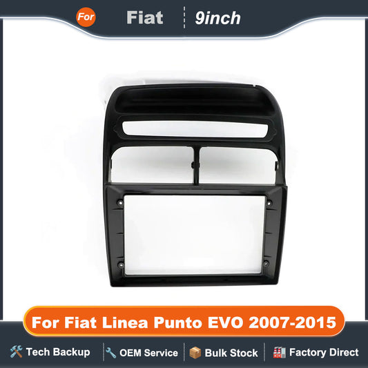 For Fiat Linea Punto EVO 2007-2015 9 Inch Car Frame Fascia Adapter Canbus Box Decoder Android Radio Dash Fitting Panel Kit