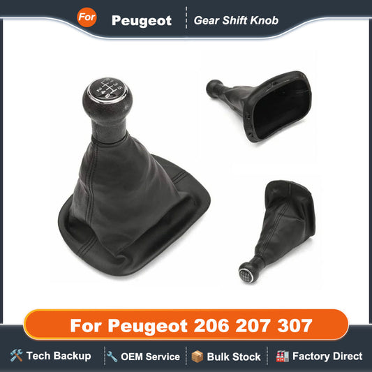 5 Speed Gear Shift Knob Shifter Lever Stick Gaiter Boot PU Cover for Peugeot 206 207 307 CC Citroen C3/C5/Xsara Car Accessories