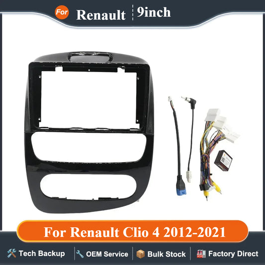 9 Inch Car Frame Fascia Adapter Canbus Box Decoder Android Radio Audio Dash Fitting Panel Kit For Renault Clio 4 2012-2021
